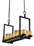 Linear/Island Multi-port/Cascade by Justice Designs ( 102 | ALR-8769-10-MBLK-LED14-9800 Alabaster Rocks ) 