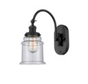 Sconces Single Glass by Innovations ( 405 | 918-1W-BK-G184-LED Franklin Restoration ) 