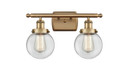 Bathroom Fixtures Two Lights by Innovations ( 405 | 916-2W-BB-G202-6-LED Ballston Urban ) 