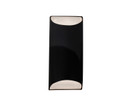 Exterior Wall Mt./Flush by Justice Designs ( 102 | CER-5755W-BLK Ambiance ) 