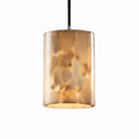 Mini Pendants Glass Down by Justice Designs ( 102 | ALR-8815-10-NCKL-LED1-700 Alabaster Rocks ) 