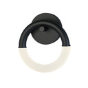 Sconces Single Glass by Justice Designs ( 102 | ACR-4201-FRST-MBLK Acryluxe ) 