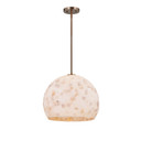 Pendants Sphere by Justice Designs ( 102 | ALR-6537-BRSS Alabaster Rocks! ) 