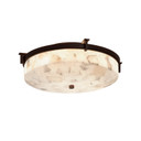 Flush Mounts Bowl Style by Justice Designs ( 102 | ALR-8985-DBRZ-LED2-1400 Alabaster Rocks ) 