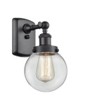 Sconces Single Glass by Innovations ( 405 | 916-1W-BK-G202-6 Ballston Urban ) 
