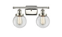 Bathroom Fixtures Two Lights by Innovations ( 405 | 916-2W-PN-G202-6-LED Ballston Urban ) 