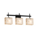 Bathroom Fixtures Three Lights by Justice Designs ( 102 | ALR-8413-55-MBLK Alabaster Rocks ) 
