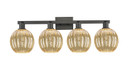 Bathroom Fixtures Four Lights by Innovations ( 405 | 716-4W-BK-G458-7ME Arcadia ) 