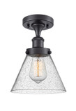 Semi-Flush Mts. Glass Down by Innovations ( 405 | 916-1C-BK-G44-LED Ballston Urban ) 