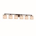 Bathroom Fixtures Five+Lights by Justice Designs ( 102 | ALR-8436-30-DBRZ Alabaster Rocks ) 