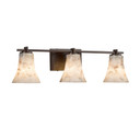 Bathroom Fixtures Three Lights by Justice Designs ( 102 | ALR-8443-20-DBRZ Alabaster Rocks ) 