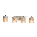 Bathroom Fixtures Four Lights by Justice Designs ( 102 | ALR-8444-15-NCKL Alabaster Rocks ) 