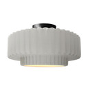 Semi-Flush Mts. Drum Shade by Justice Designs ( 102 | CER-6375-BIS-MBLK Radiance ) 