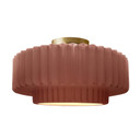 Semi-Flush Mts. Drum Shade by Justice Designs ( 102 | CER-6375-CLAY-BRSS Radiance ) 