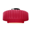 Semi-Flush Mts. Drum Shade by Justice Designs ( 102 | CER-6375-CRSE-MBLK Radiance ) 