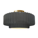 Semi-Flush Mts. Drum Shade by Justice Designs ( 102 | CER-6375-GRY-BRSS Radiance ) 