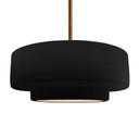 Pendants Drum Shade by Justice Designs ( 102 | CER-6545-CRB-BRSS-RIGID Radiance ) 