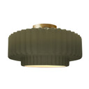 Semi-Flush Mts. Drum Shade by Justice Designs ( 102 | CER-6375-MGRN-BRSS Radiance ) 