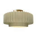 Semi-Flush Mts. Drum Shade by Justice Designs ( 102 | CER-6375-VAN-BRSS Radiance ) 