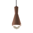 Mini Pendants Glass Down by Justice Designs ( 102 | CER-6520-CLAY-DBRZ-BKCD-LED1-700 Radiance ) 