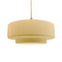 Pendants Drum Shade by Justice Designs ( 102 | CER-6545-MYLW-BRSS-BEIG-TWST Radiance ) 