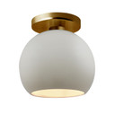 Semi-Flush Mts. Glass Down by Justice Designs ( 102 | CER-6353-MAT-BRSS Radiance ) 