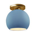 Semi-Flush Mts. Glass Down by Justice Designs ( 102 | CER-6353-SKBL-BRSS Radiance ) 