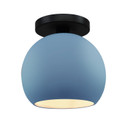 Semi-Flush Mts. Glass Down by Justice Designs ( 102 | CER-6353-SKBL-MBLK Radiance ) 
