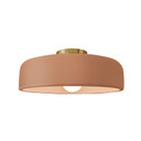 Semi-Flush Mts. Bowl Style by Justice Designs ( 102 | CER-6343-ADOB-BRSS Radiance ) 