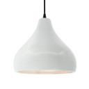 Pendants Glass Down by Justice Designs ( 102 | CER-6565-WTWT-MBLK-BKCD Radiance ) 