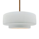 Pendants Drum Shade by Justice Designs ( 102 | CER-6545-WHT-BRSS-RIGID Radiance ) 