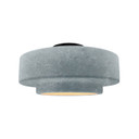 Semi-Flush Mts. Drum Shade by Justice Designs ( 102 | CER-6363-CONC-MBLK Radiance ) 