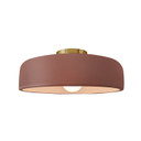Semi-Flush Mts. Bowl Style by Justice Designs ( 102 | CER-6343-CLAY-BRSS Radiance ) 