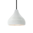 Mini Pendants Glass Down by Justice Designs ( 102 | CER-6560-WTWT-MBLK-RIGID Radiance ) 