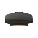 Semi-Flush Mts. Drum Shade by Justice Designs ( 102 | CER-6363-GRY-MBLK Radiance ) 