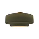 Semi-Flush Mts. Drum Shade by Justice Designs ( 102 | CER-6363-MGRN-BRSS Radiance ) 