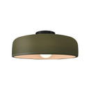 Semi-Flush Mts. Bowl Style by Justice Designs ( 102 | CER-6343-MGRN-MBLK Radiance ) 