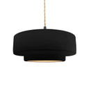 Pendants Drum Shade by Justice Designs ( 102 | CER-6543-CBGD-MBLK-BEIG-TWST Radiance ) 