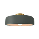 Semi-Flush Mts. Bowl Style by Justice Designs ( 102 | CER-6343-PWGN-BRSS Radiance ) 