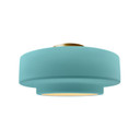 Semi-Flush Mts. Drum Shade by Justice Designs ( 102 | CER-6363-RFPL-BRSS Radiance ) 