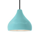 Mini Pendants Glass Down by Justice Designs ( 102 | CER-6563-RFPL-MBLK-RIGID Radiance ) 