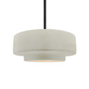 Pendants Drum Shade by Justice Designs ( 102 | CER-6543-CRK-MBLK-RIGID Radiance ) 