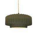 Pendants Drum Shade by Justice Designs ( 102 | CER-6553-MGRN-MBLK-BEIG-TWST Radiance ) 