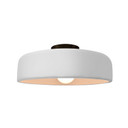 Semi-Flush Mts. Bowl Style by Justice Designs ( 102 | CER-6343-WHT-MBLK Radiance ) 
