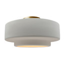 Semi-Flush Mts. Drum Shade by Justice Designs ( 102 | CER-6365-BIS-BRSS Radiance ) 
