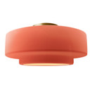 Semi-Flush Mts. Drum Shade by Justice Designs ( 102 | CER-6365-BSH-BRSS Radiance ) 