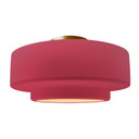 Semi-Flush Mts. Drum Shade by Justice Designs ( 102 | CER-6365-CRSE-BRSS Radiance ) 