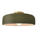 Semi-Flush Mts. Bowl Style by Justice Designs ( 102 | CER-6345-MGRN-BRSS Radiance ) 