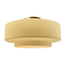 Semi-Flush Mts. Drum Shade by Justice Designs ( 102 | CER-6365-MYLW-BRSS Radiance ) 