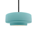 Pendants Drum Shade by Justice Designs ( 102 | CER-6543-RFPL-MBLK-RIGID Radiance ) 